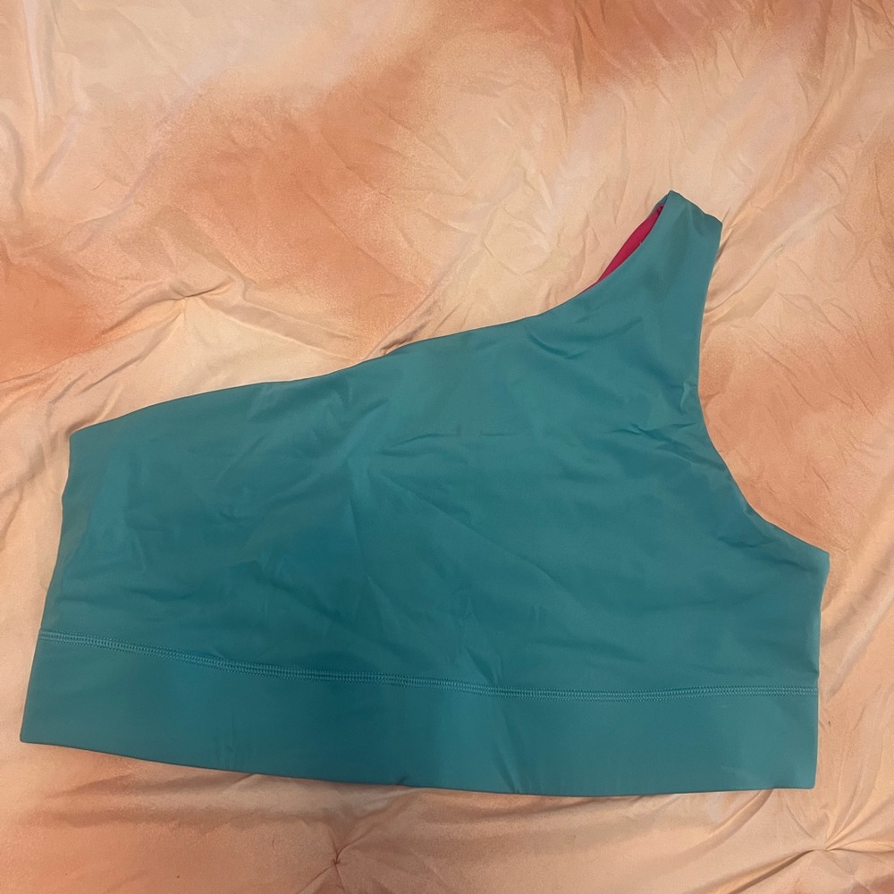 Fabletics Pink and Teal Activewear Top